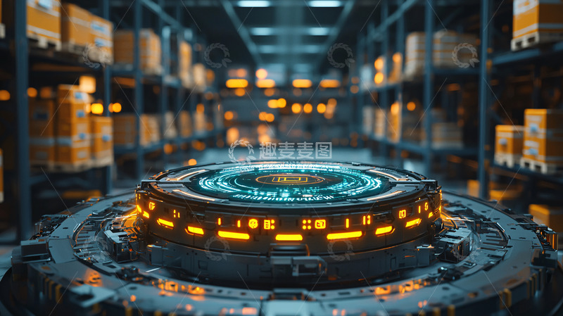 高清大图下载【趣麦麦图】未来科技感的仓库中心