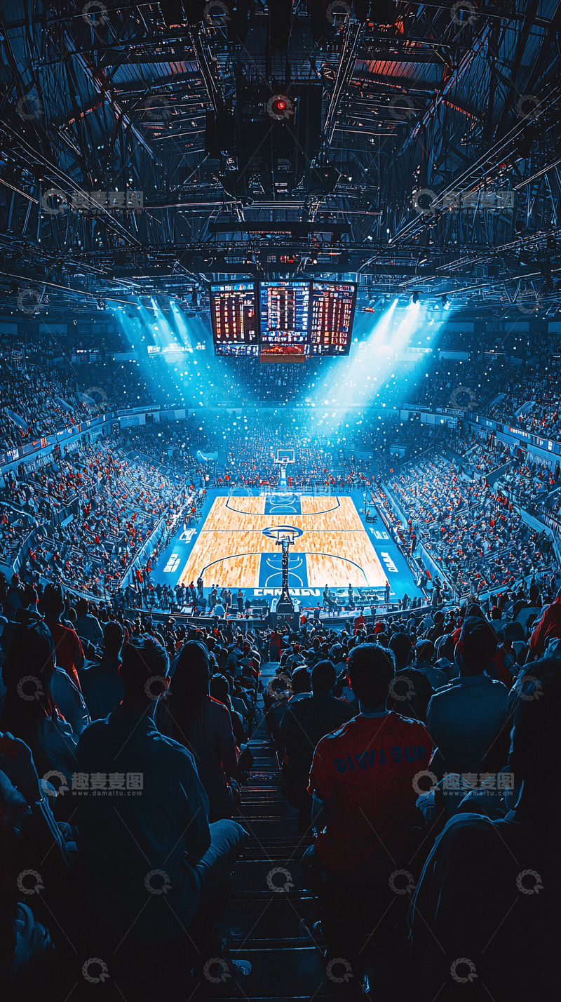 高清大图下载【趣麦麦图】体育馆全景俯瞰图