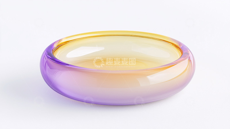 高清大图下载【趣麦麦图】渐变色玻璃碗