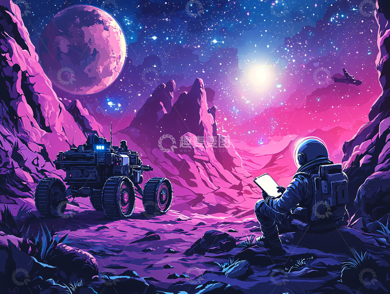 高清大图下载【趣麦麦图】外星世界探索的场景