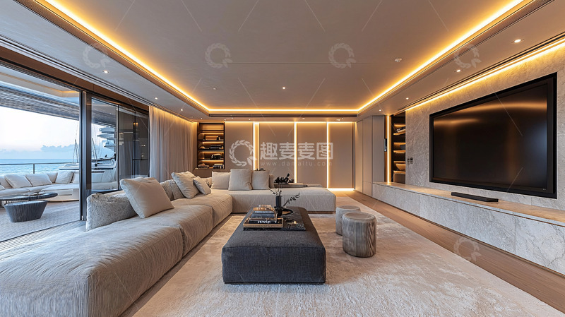 高清大图下载【趣麦麦图】现代简约客厅设计