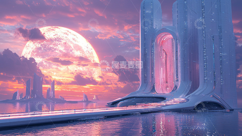 高清大图下载【趣麦麦图】梦幻未来都市