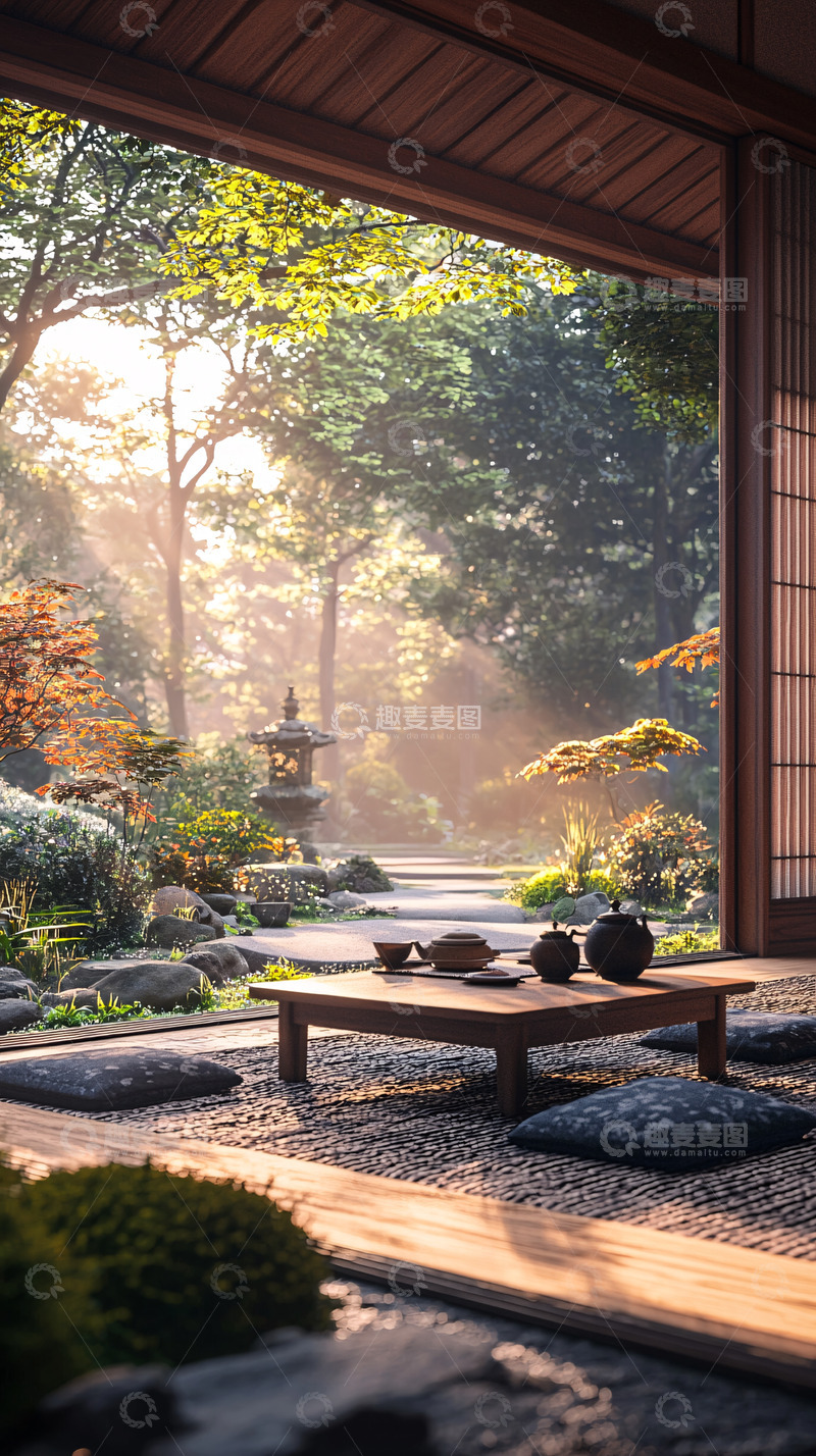 高清大图下载【趣麦麦图】日式庭院