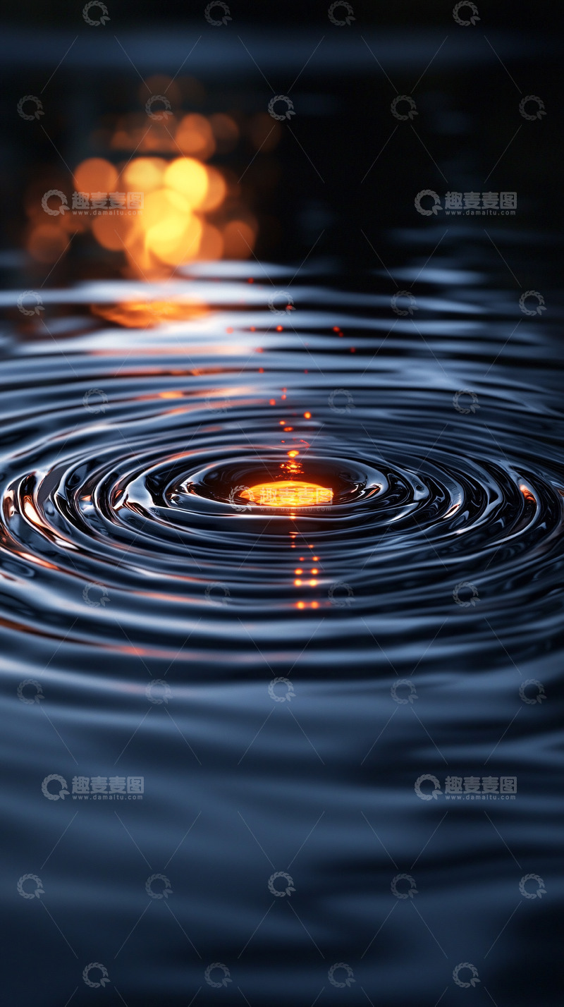 高清大图下载【趣麦麦图】水面涟漪的特写