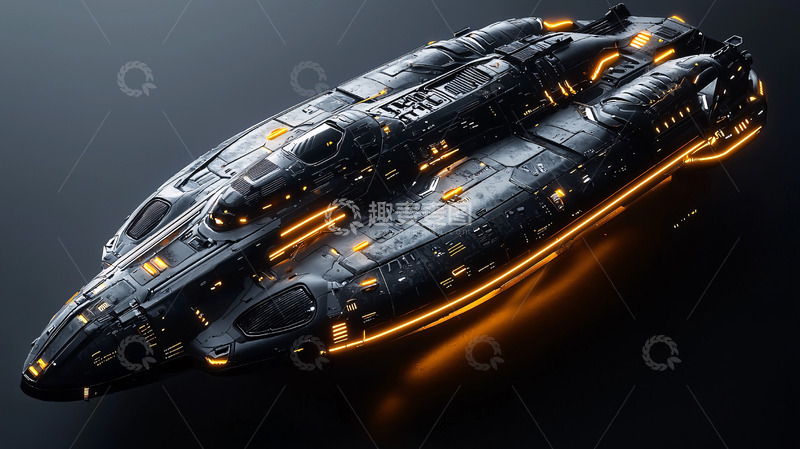 高清大图下载【趣麦麦图】未来科幻战舰