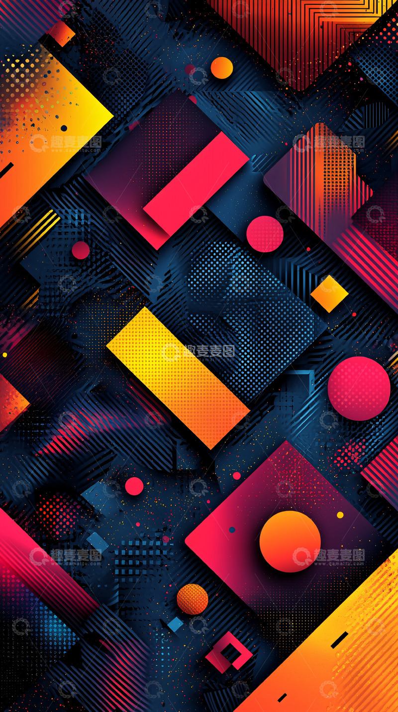 高清大图下载【趣麦麦图】抽象几何背景
