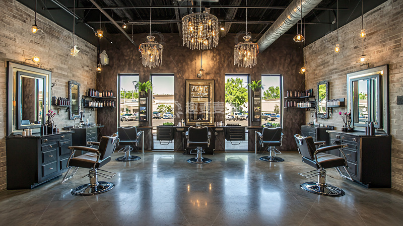 高清大图下载【趣麦麦图】高端美发沙龙室内设计