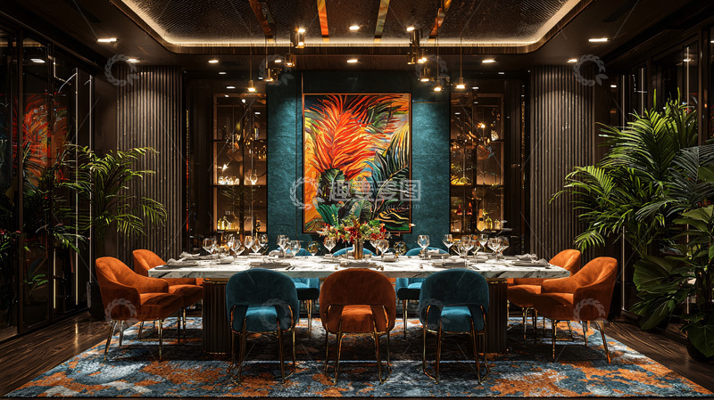 高清大图下载【趣麦麦图】-奢华私密餐厅设计
