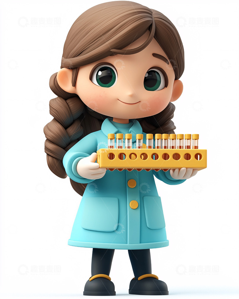 高清大图下载【趣麦麦图】卡通小女孩