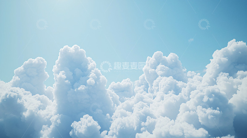 晴空万里白云朵朵