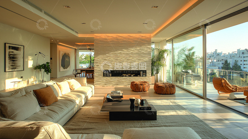 高清大图下载【趣麦麦图】现代简约客厅设计