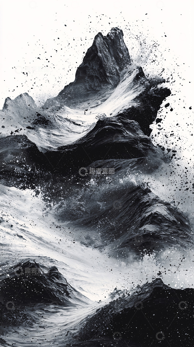 高清大图下载【趣麦麦图】黑白