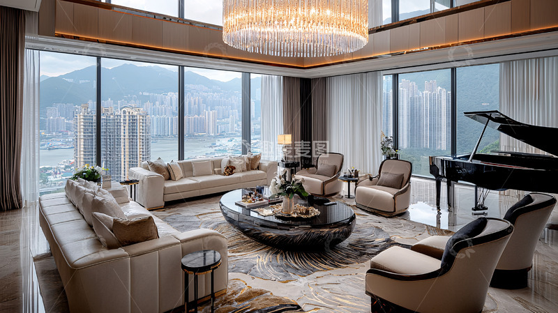 高清大图下载【趣麦麦图】高端住宅客厅