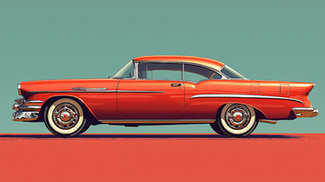 复古老爷车侧视图