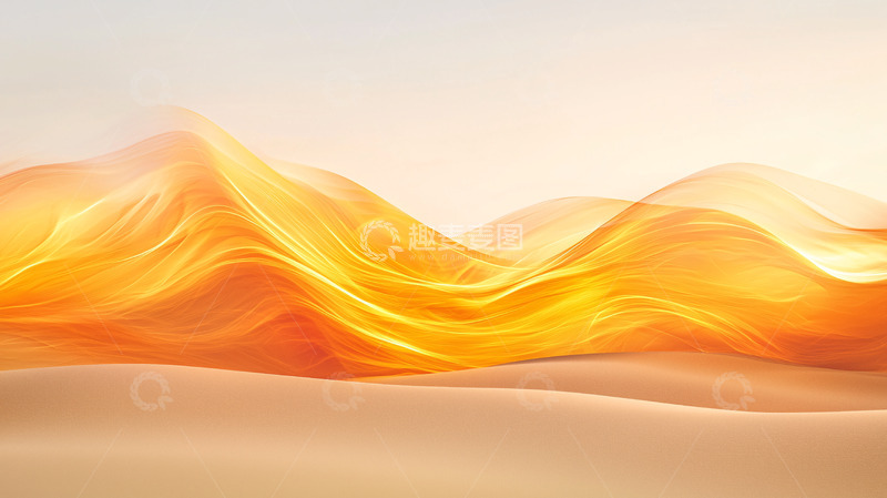 高清大图下载【趣麦麦图】抽象金色山脉