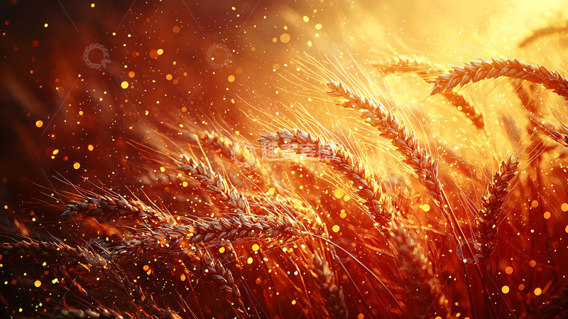 高清大图下载【趣麦麦图】金色麦田夕阳3