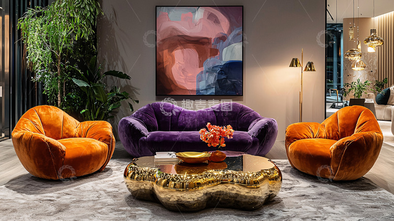 高清大图下载【趣麦麦图】高级奢华客厅装饰