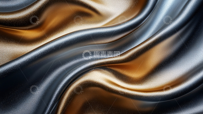 高清大图下载【趣麦麦图】金色银色交织的丝绸纹理
