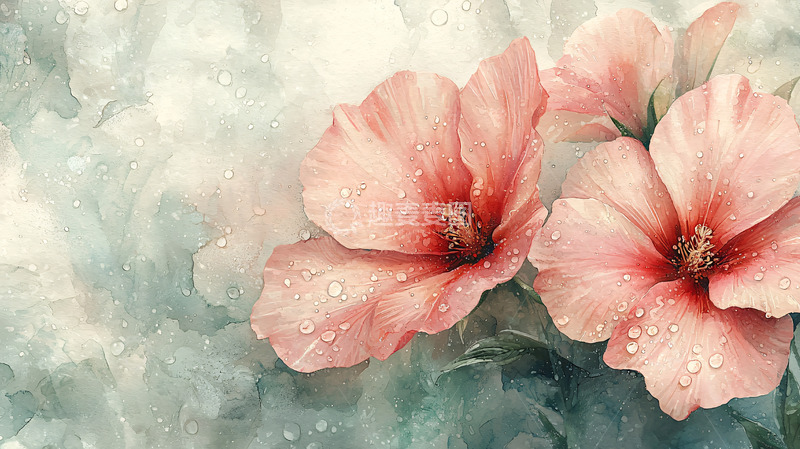 高清大图下载【趣麦麦图】水彩花卉17