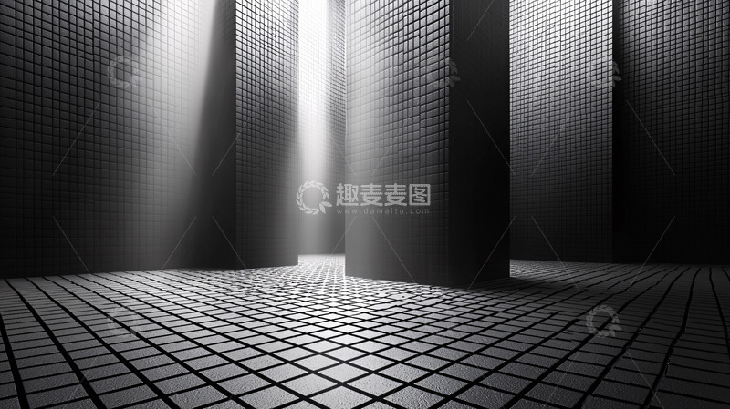 高清大图下载【趣麦麦图】光线照射下的几何空间