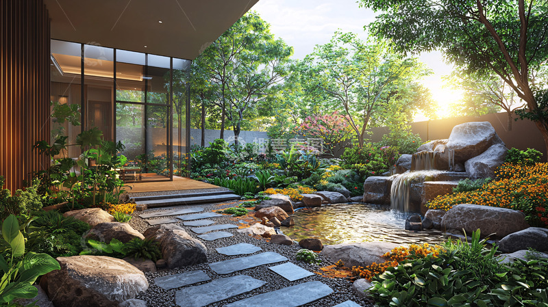 高清大图下载【趣麦麦图】日式庭院景观