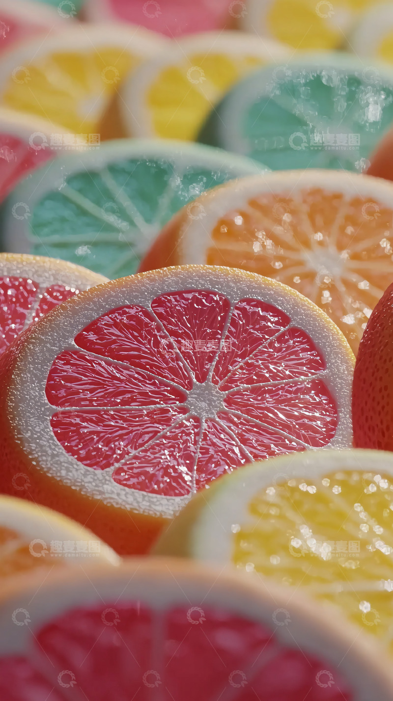 高清大图下载【趣麦麦图】彩色水果切片