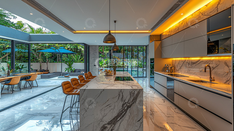 高清大图下载【趣麦麦图】现代风格开放式厨房