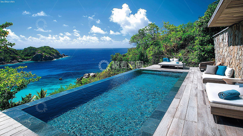 高清大图下载【趣麦麦图】海景无边泳池别墅