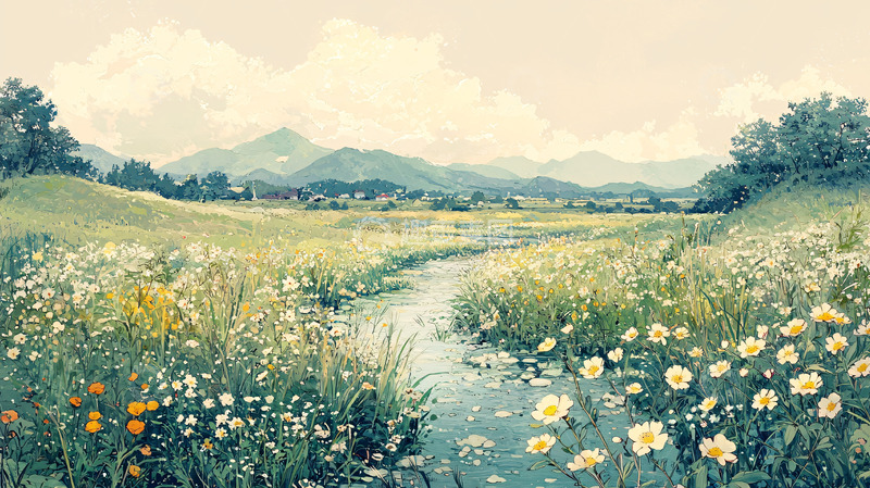高清大图下载【趣麦麦图】田园风光油画