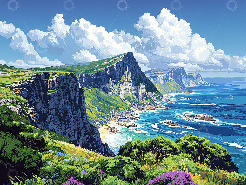 高清大图下载【趣麦麦图】海边悬崖峭壁风景