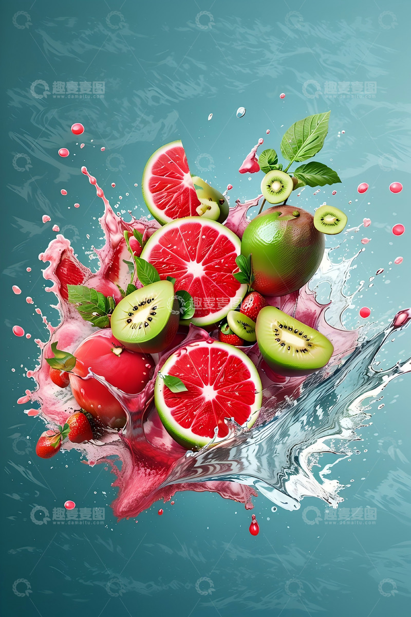 高清大图下载【趣麦麦图】水果创意背景5