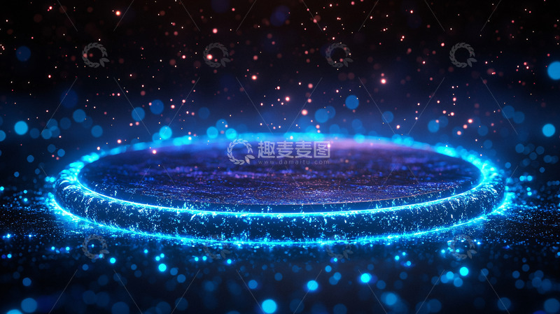 高清大图下载【趣麦麦图】蓝色能量环