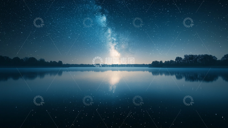 高清大图下载【趣麦麦图】星空倒影