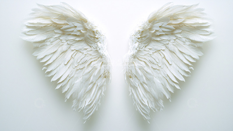 高清大图下载【趣麦麦图】白色羽毛翅膀