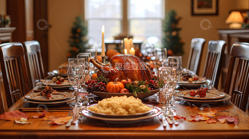 高清大图下载【趣麦麦图】感恩节晚餐