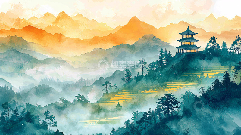 高清大图下载【趣麦麦图】水墨山水