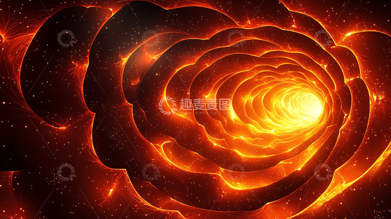 高清大图下载【趣麦麦图】火焰漩涡隧道