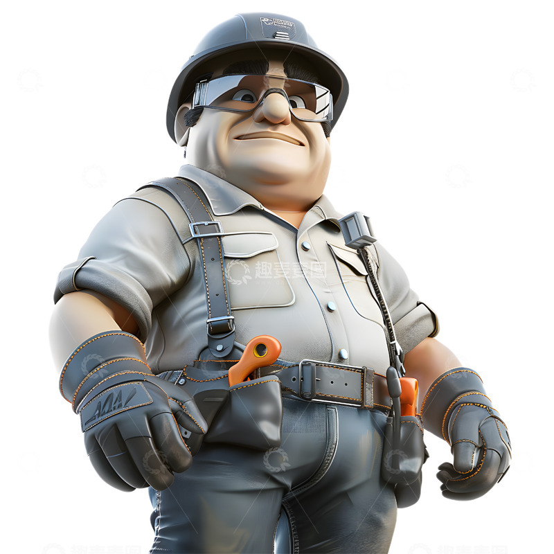 高清大图下载【趣麦麦图】劳动节工人安全施工生产工地人物插图16