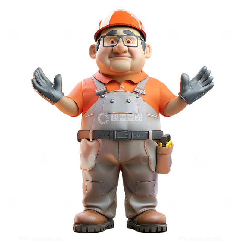 高清大图下载【趣麦麦图】劳动节工人安全施工生产工地人物插图21