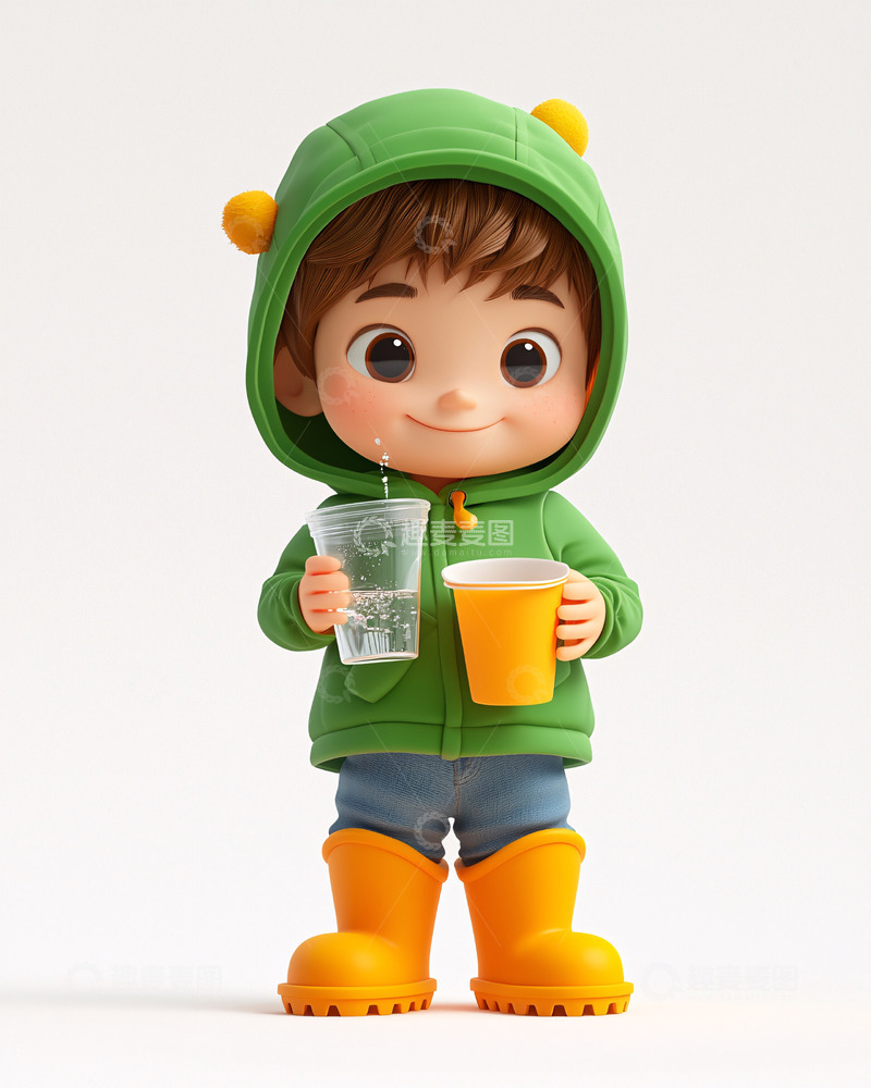 高清大图下载【趣麦麦图】可爱卡通男孩