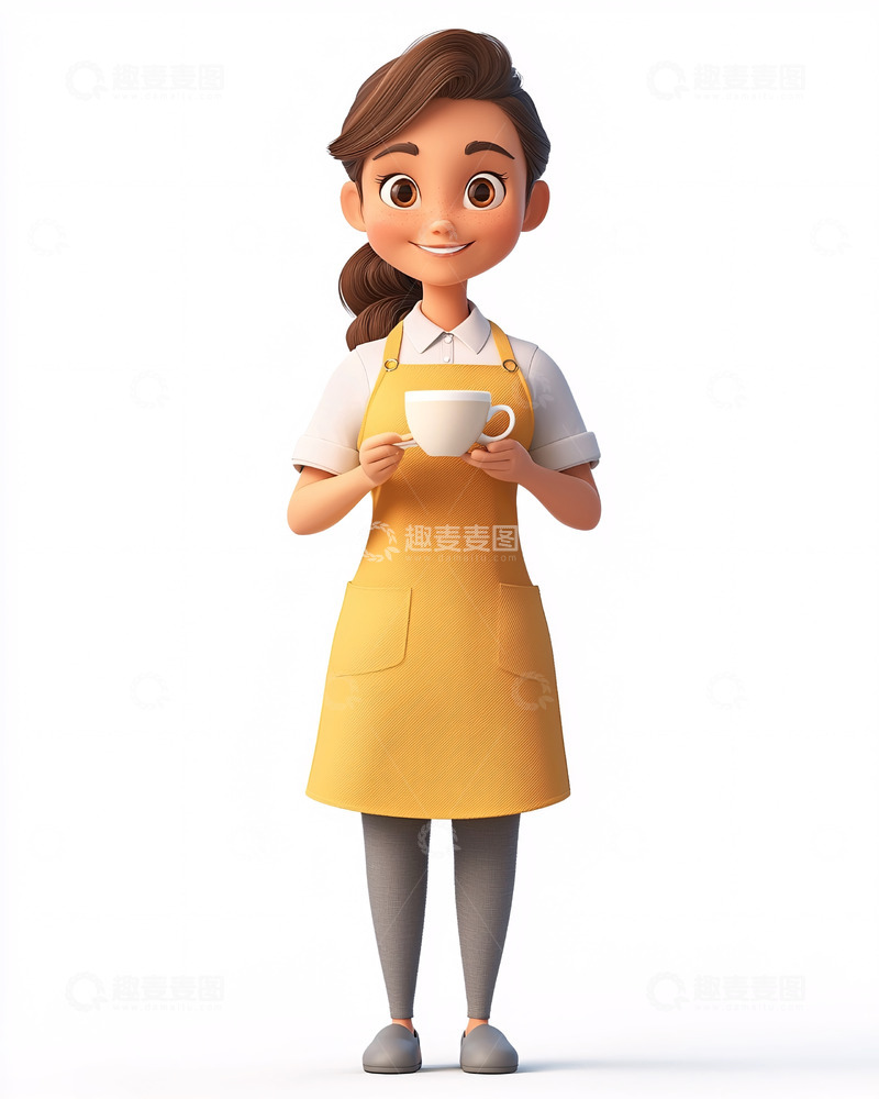 高清大图下载【趣麦麦图】卡通女孩14