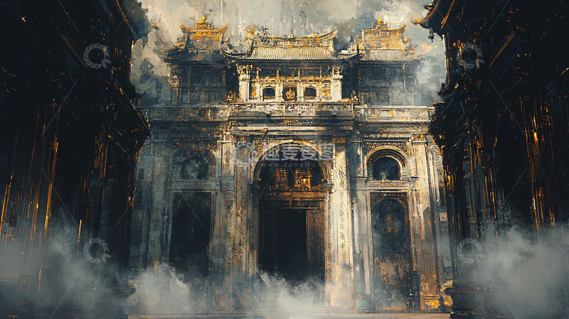 高清大图下载【趣麦麦图】废墟古建筑