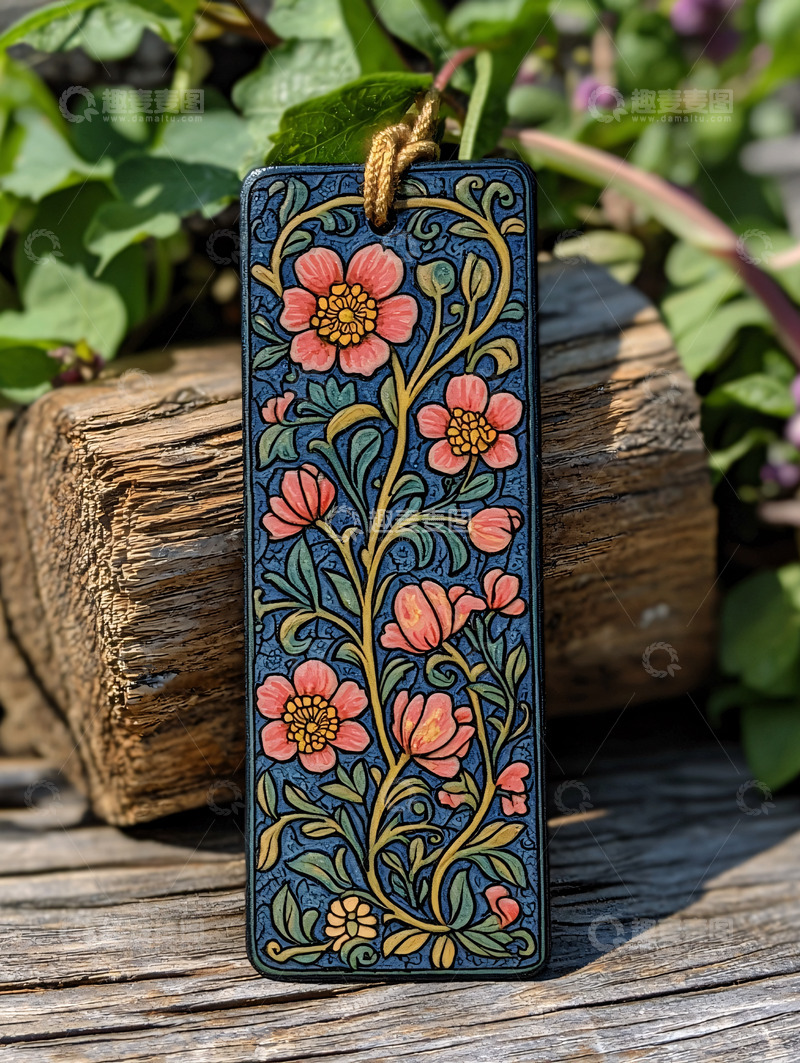 高清大图下载【趣麦麦图】花卉图案书签