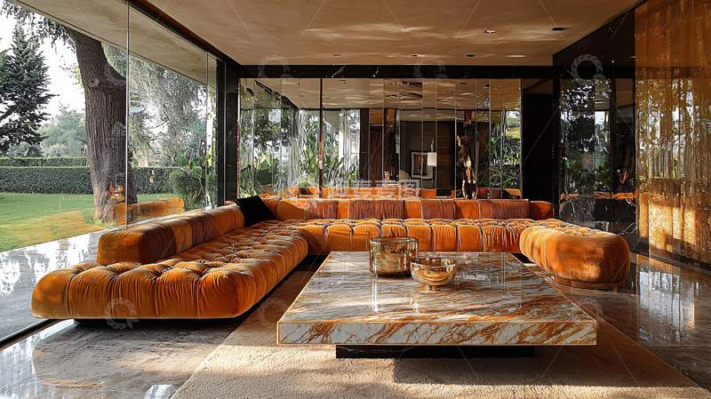 高清大图下载【趣麦麦图】现代住宅豪华客厅