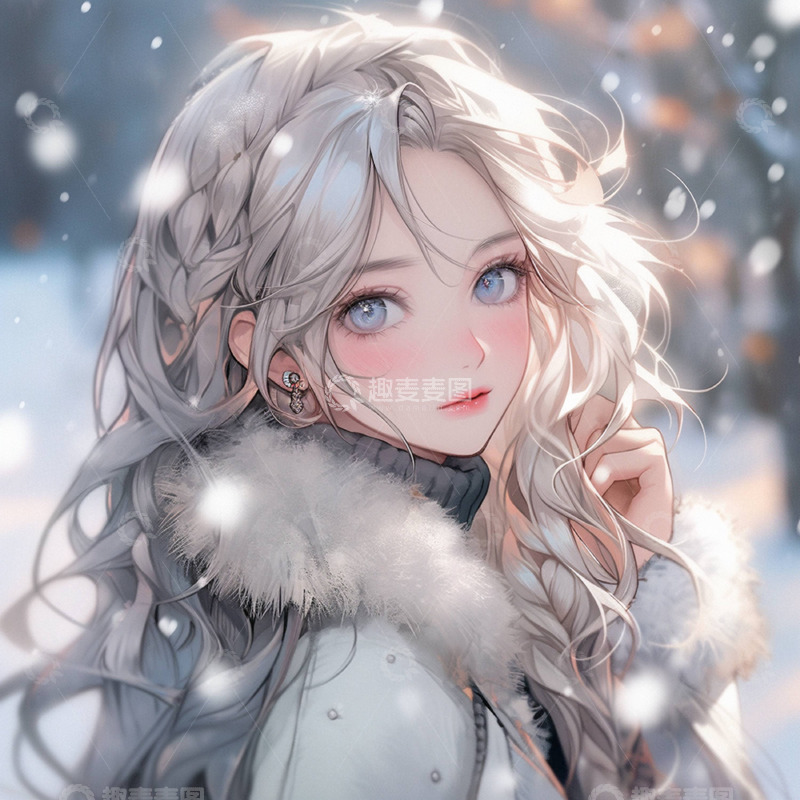 冬日氛围感女生头像1