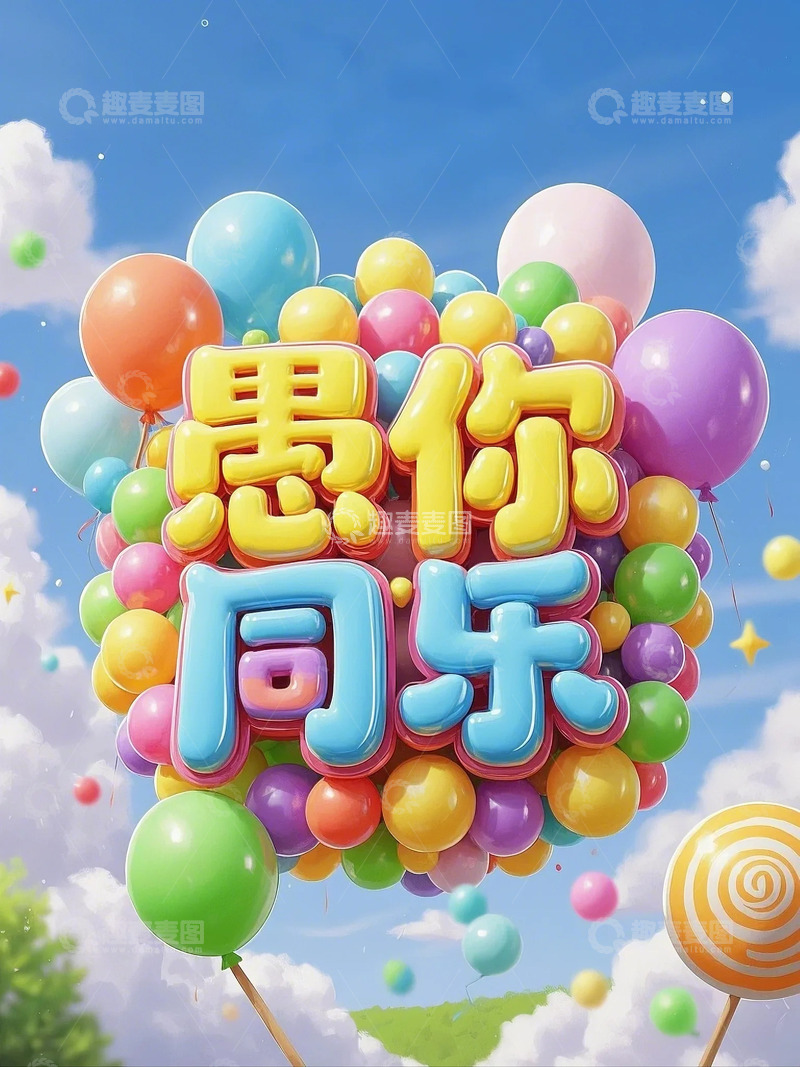 高清大图下载【趣麦麦图】愚人节有趣背景素材3