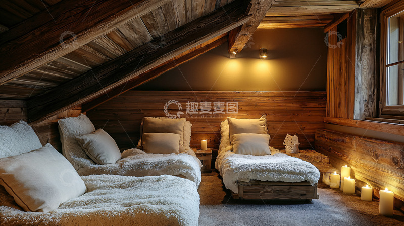 高清大图下载【趣麦麦图】木屋阁楼休息区