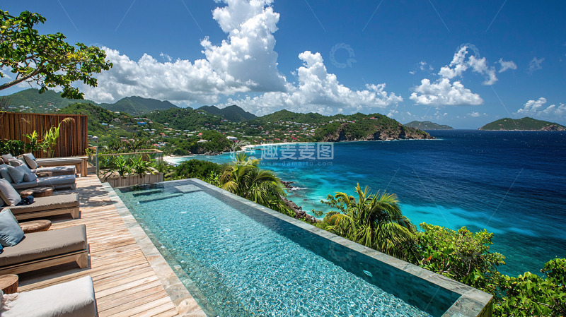 高清大图下载【趣麦麦图】海景泳池别墅