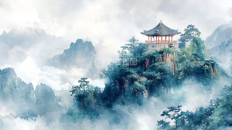 高清大图下载【趣麦麦图】水墨画山水