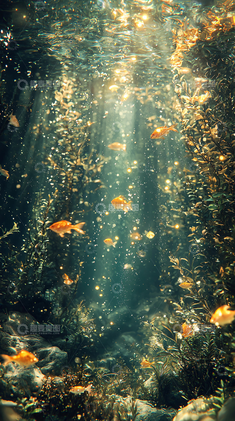 高清大图下载【趣麦麦图】水中金鱼